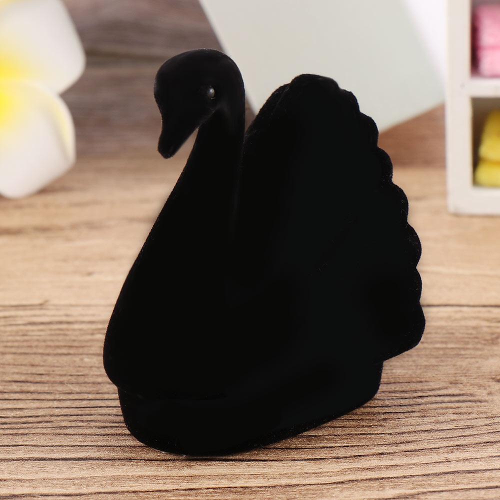 Hot Lovely Case Earring  Box Velvet Display Velvet Swan Necklace Box Ring  Box Box