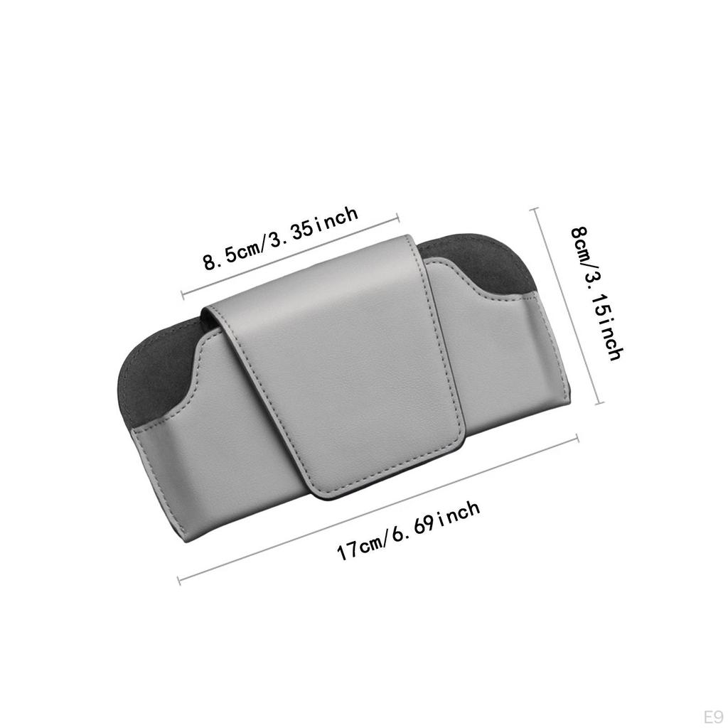 Car Glasses Clip, Portable PU Interior Accessory, Space-saving for Women And Men.