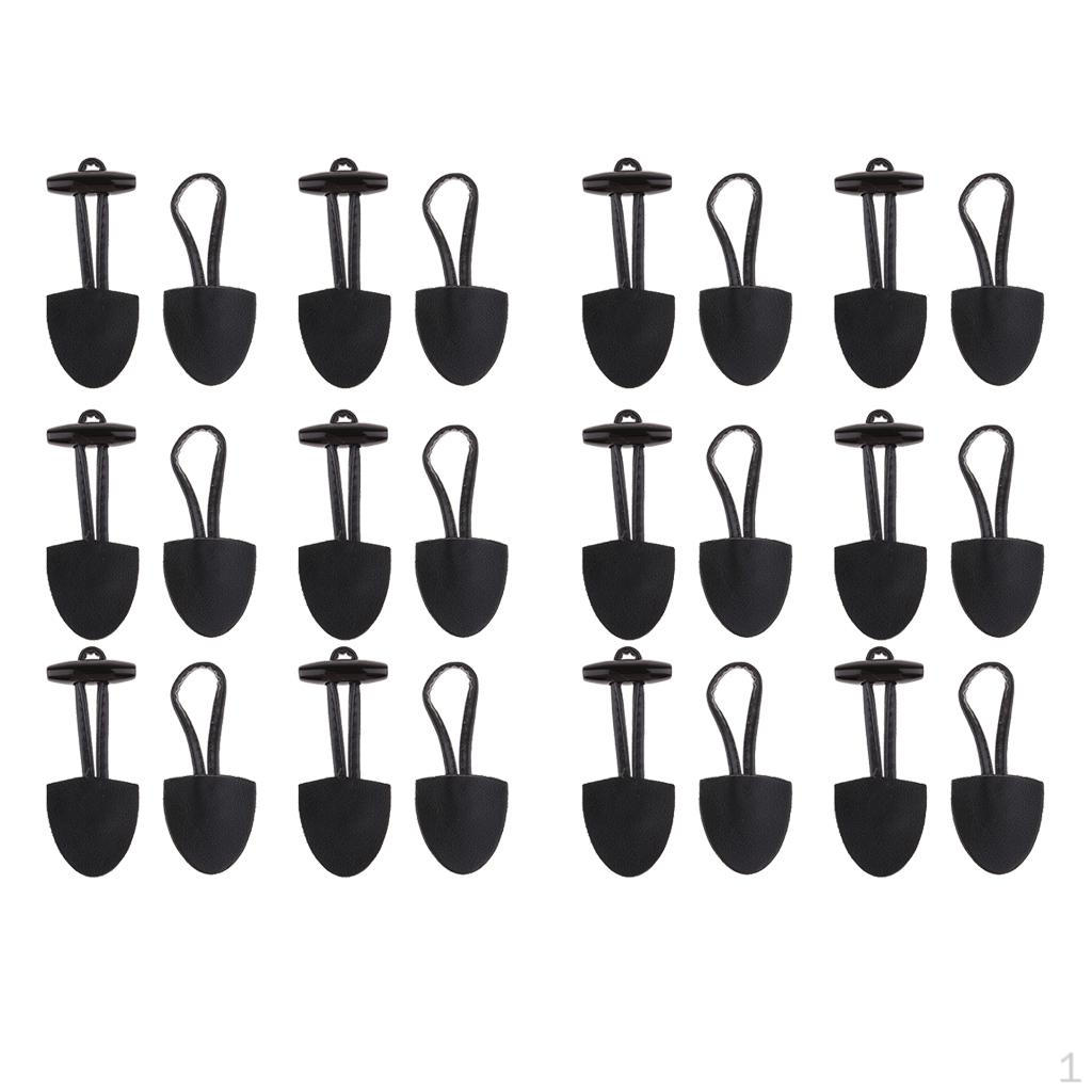 

12 Pairs Leather Horn Toggle