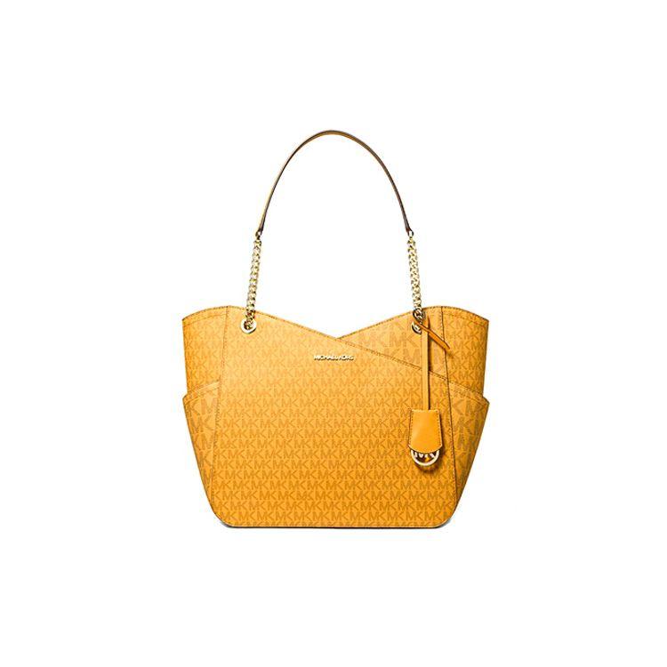 

Michael Kors Jet Set Logo Pendant Large Capacity Coated Canvas Shoulder Bag Women bags Sunset-Yellow 35F1GTVT3B-MARIGOLD-MULTI Basic Set (Bag+Dust Bag)