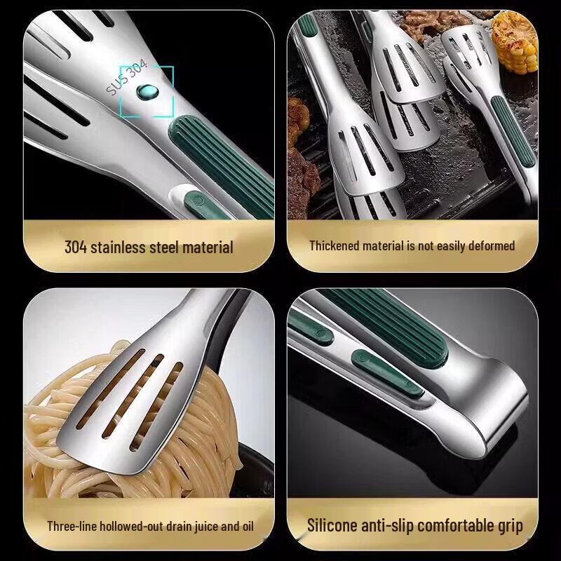 304 Stainless Steel Anti-Scald Kitchen Food Tong