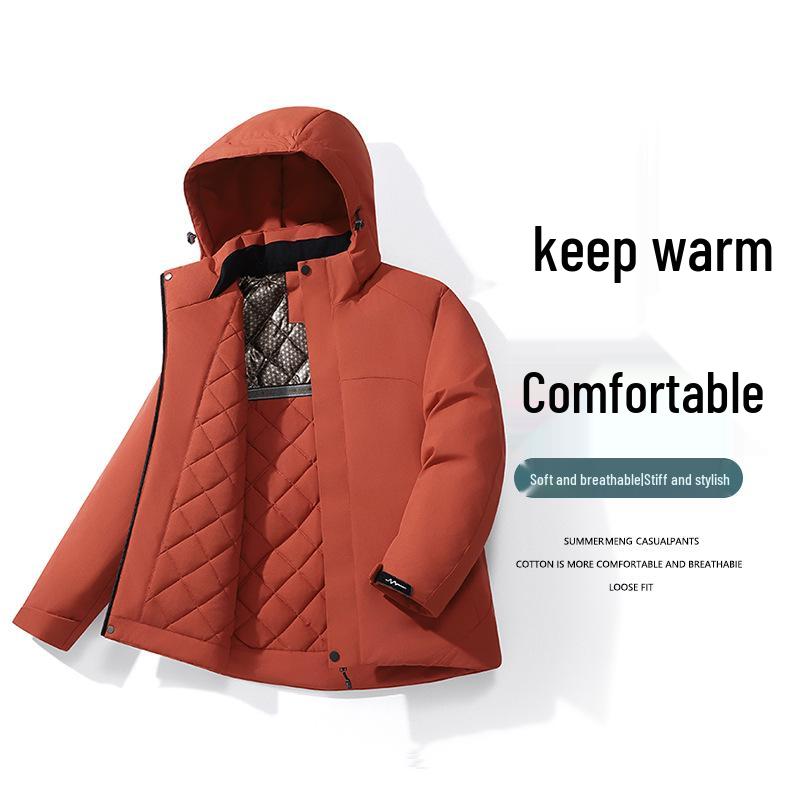 Di Yu Shen Long Winter Graphene Ski Jacket - Thickened, Warm, Rainproof, Casual Hooded Cotton Outerwear for Couples