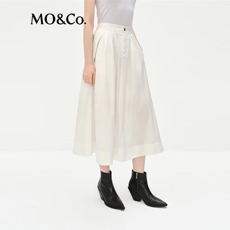 MO&Co. Women's High-Waist A-Line Midi Skirt