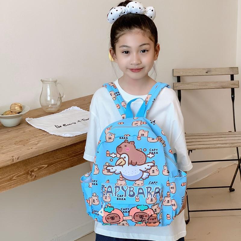 School Bag New Cute Kapibara Backpack Lightweight Versatile Large-capacity Children's Bag