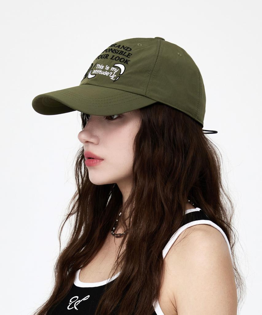 ULUK Attitude String Nylon Ball Cap_Khaki