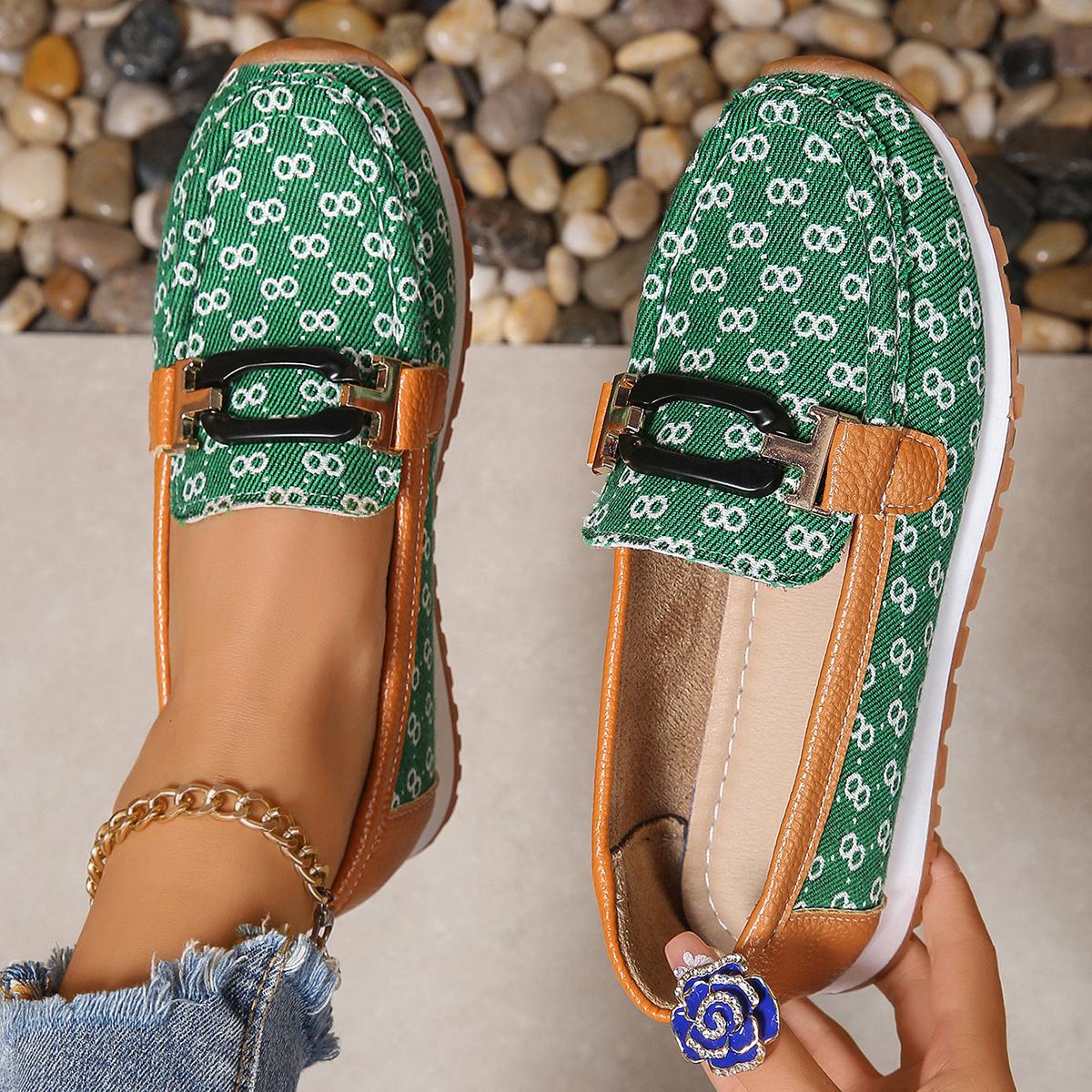 

Fashion Fashion Walking Lightweight Slip-on Shoes 2024 New Spring Autumn Flat Woman Trend Baotou Elegant Casual Shoes Zapatos De Mujer 36 зелёный