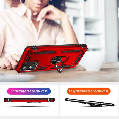 For Motorola Moto G 5G (2023) Hard Anti-scratch Phone Shell Ring Holder Kickstand PC+TPU+Metal Phone Cover