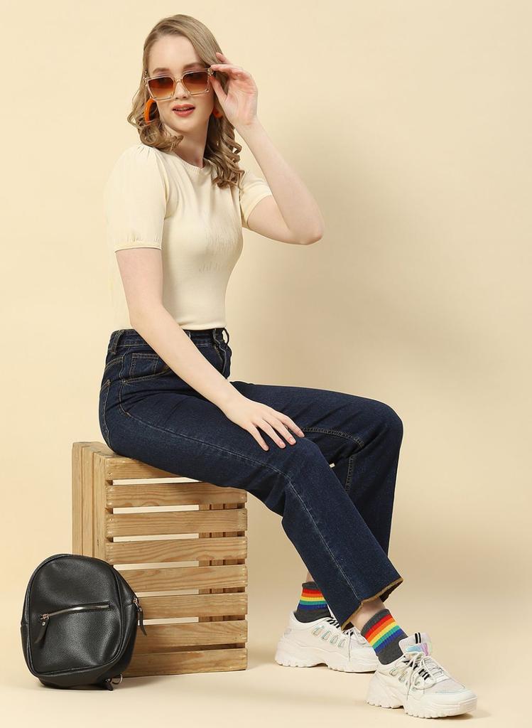 MONTE CARLO Women Regular Fit White Top