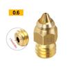 Hotend Extruder Brass Nozzles for CR-6 SE Ender-3 Series Ender-5 Series Printer 0.2/0.4/0.6/0.8/1.0mm