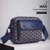 2025 Men's Fashion Retro Print Crossbody Bag: Business Casual Single Shoulder Multi-compartment Backpack
