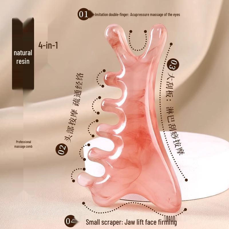 Multifunctional 4-in-1 Resin Scalp and Face Massager Comb