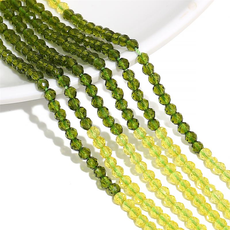 

125/195 шт. хрустальные стеклянные бусины, градиентные многоцветные свободные бусины-разделители для DIY ожерелья, браслета, изготовления ювелирных изделий 3mm 125pcs оливковый