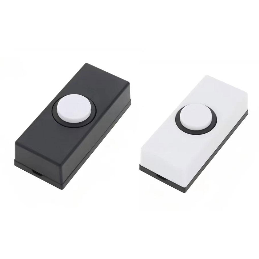 Sturdy Plastic Doorbell Switch Black Bell Decoration For Door Doorbell Push Button Replacement