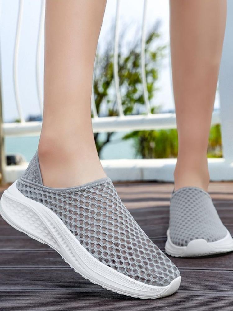 Fashion Breathable Male Sports Shoes Gray Quick-Drying Jogging Light Korean Outdoor Without Leather Stylish Jump Men's Casual Sneakers