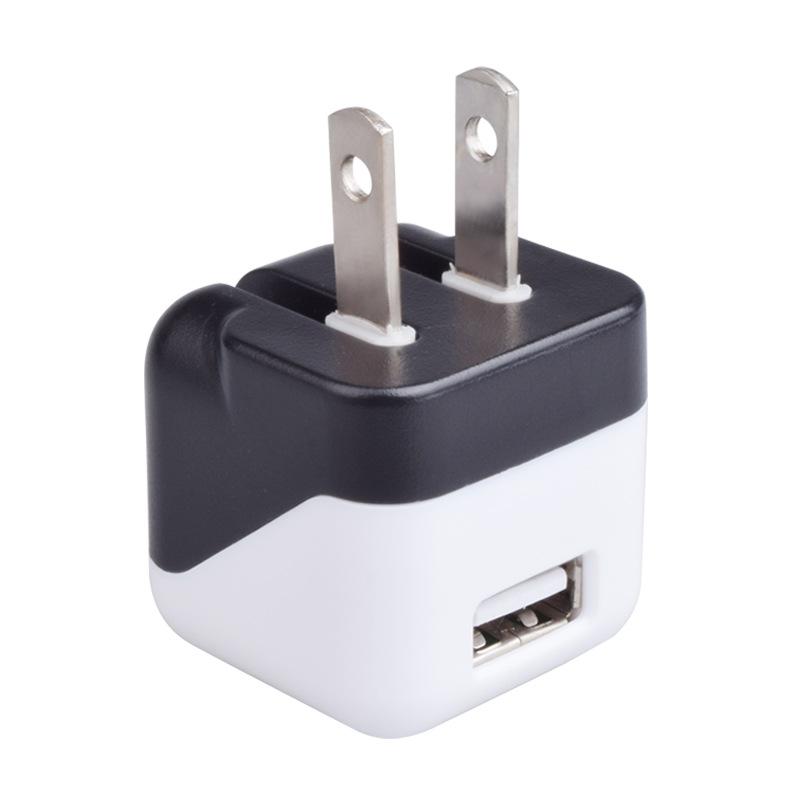 

Складное зарядное устройство для ног, кубик, USB, головка для зарядки мобильного телефона, цвет, 5 В 1 А, адаптер питания с американской вилкой American Standard