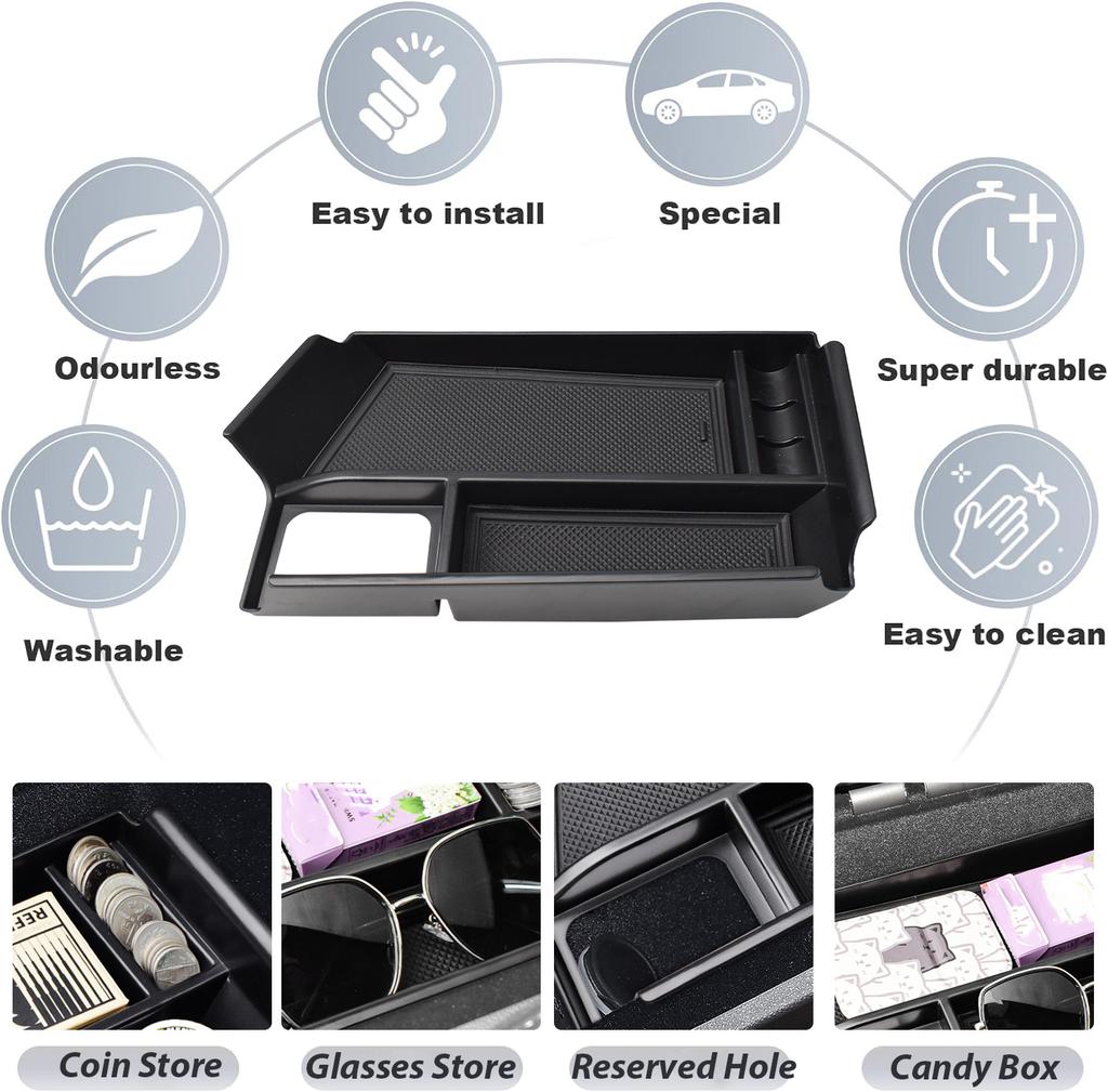Armrest Box Storage Tray for 2025 2025 2025 Cadillac CT5 Center Console Organizer Storage Secondary Insert Car Box Accessories