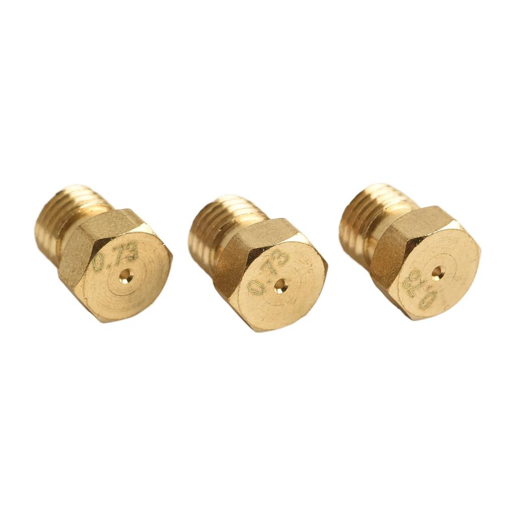 5PCS Gas Injectors Burner Gas Conversion Kit 0.73, 0.73, 0.73, 0.73, 0.97 Nozzle Sizes 0.73, 0.97 Compatible With Most Cooktops