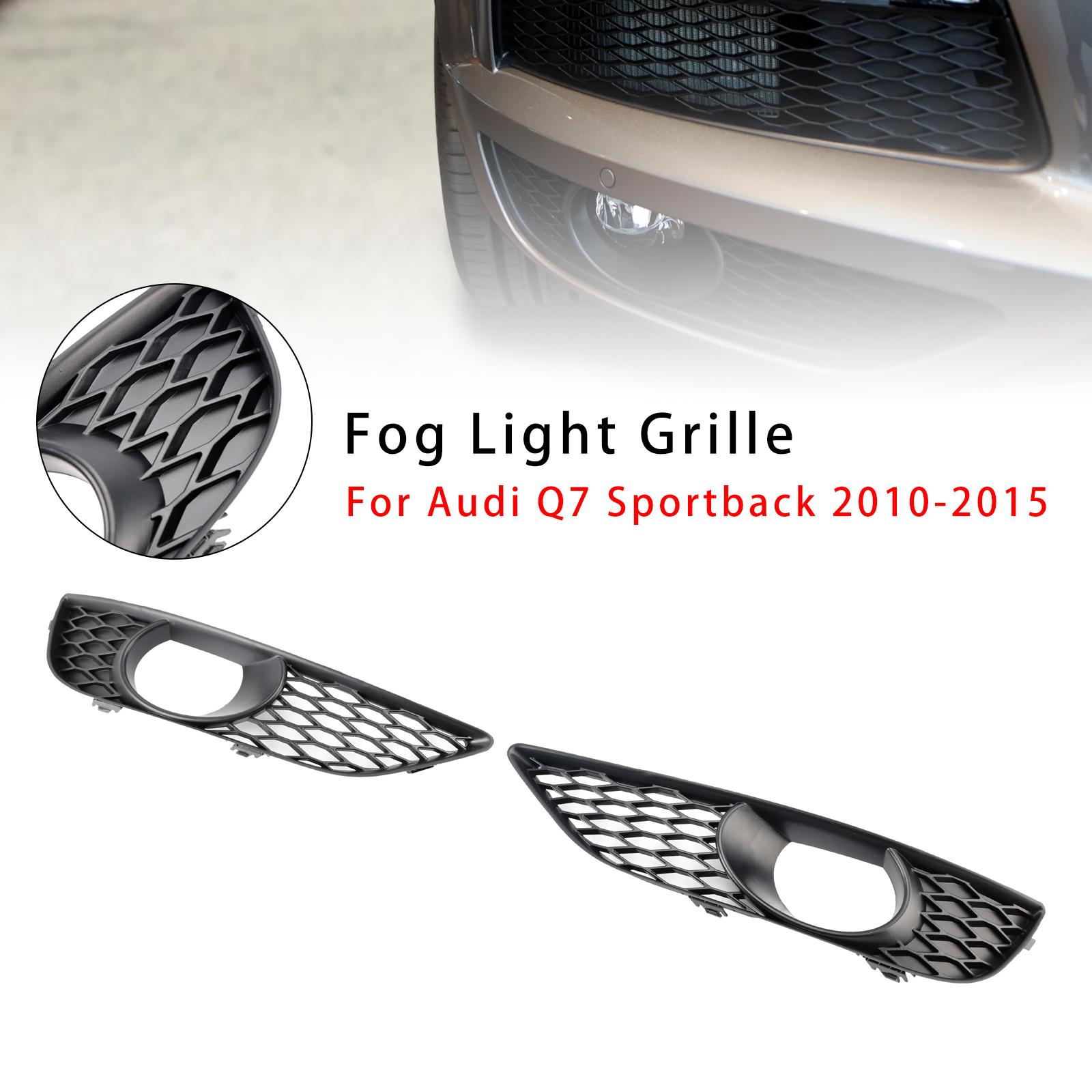 2PCS Front Bumper Fog Light Grill Lamp Cover Fit Q7 Sportback 2010-2015