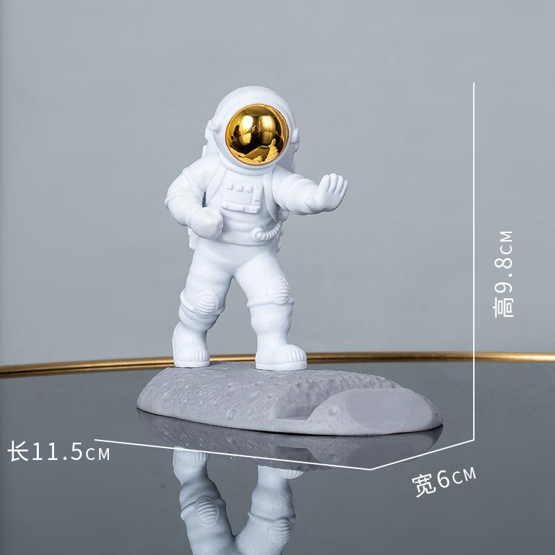 Light Luxury Minimalist Kung Fu Astronaut Ornament Astronaut Mobile Phone Holder Chasing Drama