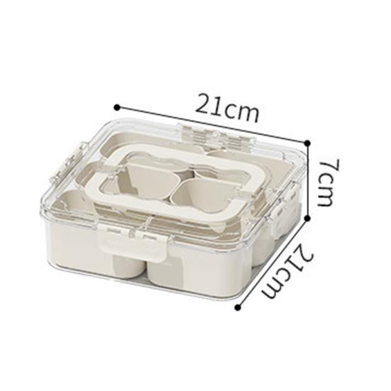 Snack Box Container with Multiple Compartments BPA Free Transparent Lid Design