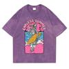 Endless Summer Skelett Surfen Gewaschen Retro Schneekleidung Herren Qualitäts-T-Shirt Sommer Baumwoll-T-Shirts Street Loose Tops