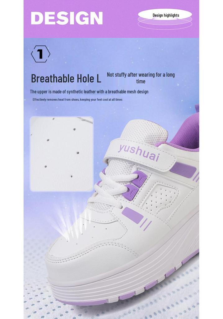 New Retractable Four-Wheel Roller Skates for Adults & Students - Double Wheel Flying Shoes for Men & Women