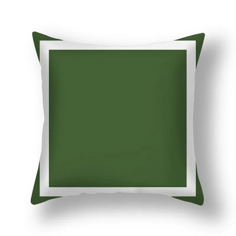 45x45cm Nordic Simple Ins Green Pillowcase Living Room Sofa Office Seat Car Waist Cushion  Cover Home Decoration