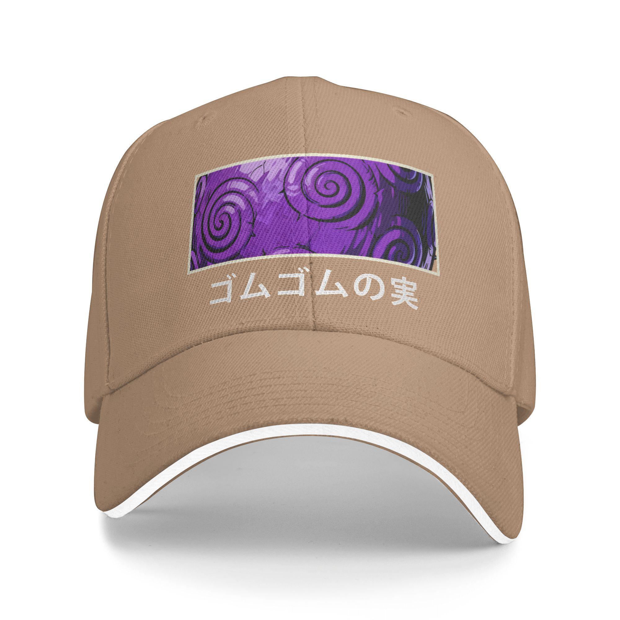 Gomu Gomu no Mi Devil Fruit Baseball Caps Casual one piece Sandwich Hat Unisex Adjustable Caps Hat Running Golf One Size хаки