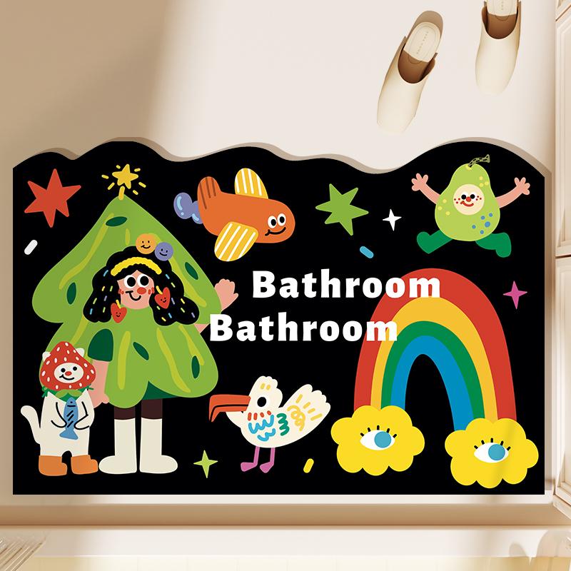 Water absorbing, anti slip, diatomaceous earth, wear-resistant shower room cushion, dirt resistant, easy to take care of feet