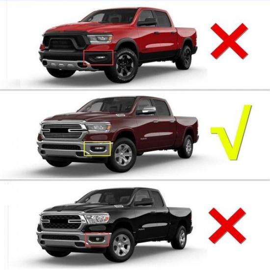 Car Front Fog Light Lamp Cover Trim For Dodge RAM 1500 -2024 Accessories Red