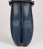 Beoteunseoul Double Catbrush Washed Wide Balloon Fit Denim (Blue)