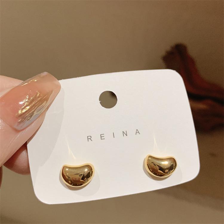 Retro Chic Electroplated Metal Letter Stud Earrings - Versatile Fashion Accessory