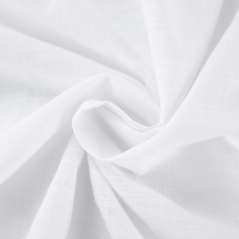 Witte Katoen en Linnen Slim Ruffles Rand Jurk Dames Slim Heupomsluitende Jurk Revers Lange Mouwen Mode Lente en Zomer