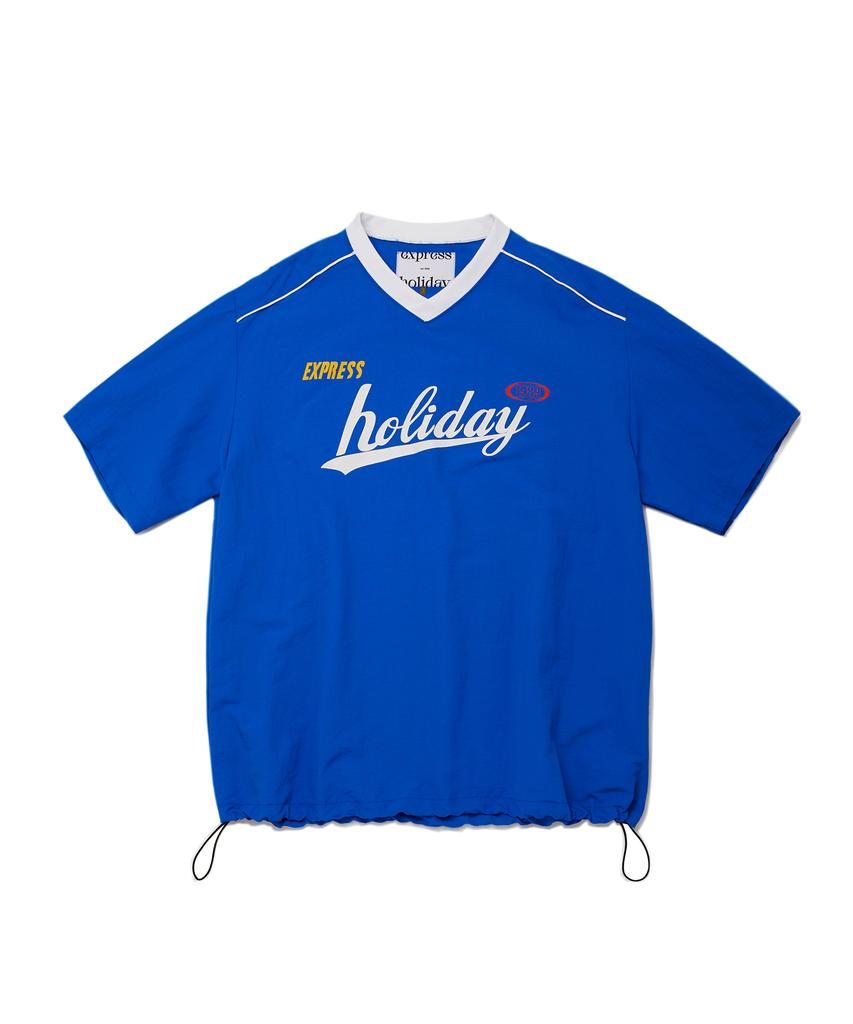 EXPRESSHOLIDAY Authentic Nylon Half T-Shirt_Blue (Type B)