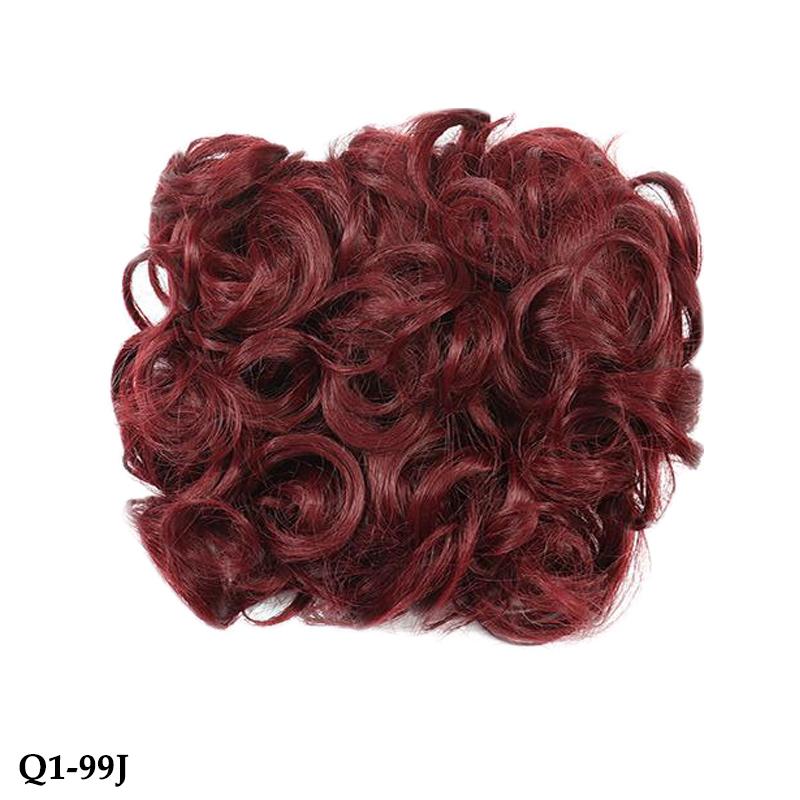 MERISIHAIR Perucă Chignon ondulată naturală pentru femei, extensii de păr din fibre sintetice de culoare pură, potrivite pentru petrecere, nuntă, utilizare zilnică