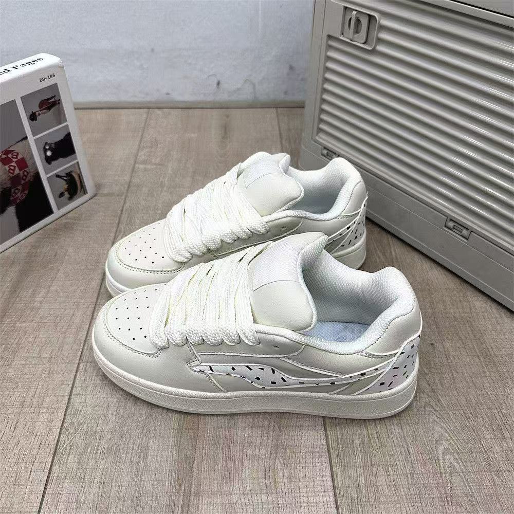 Dopamine Niche Milky White Bread Shoes Women's Tide Spring New Student Versatile Casual Board Shoes