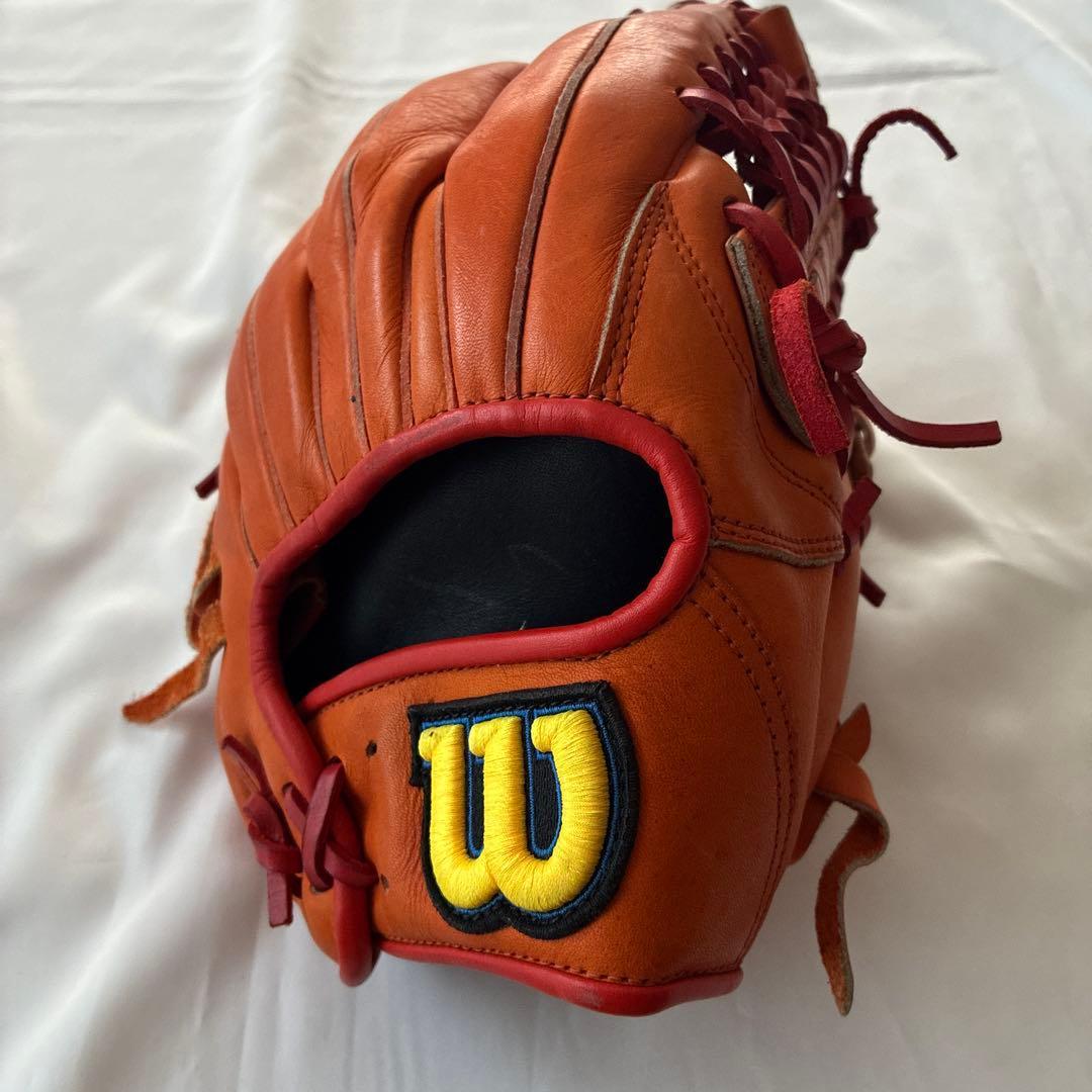 Used Wilson Baseball Glove Orange Leather