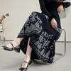Demana New Chinese Style Jacquard Midi Skirt