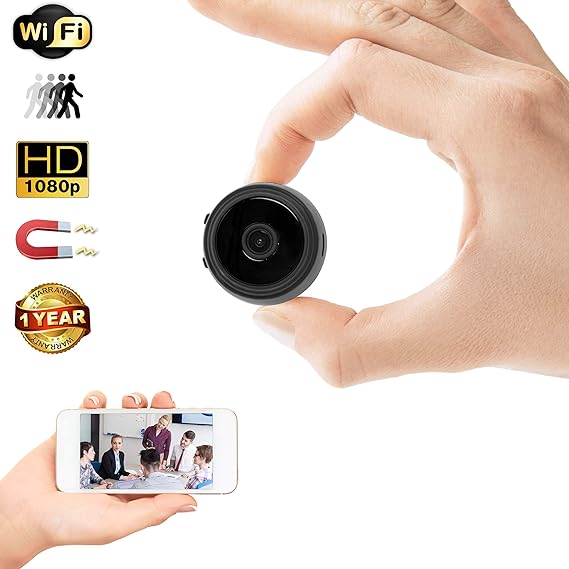 W12 Magnetická mini Wifi chytrá kamera Full HD 1080p noční vidění sportovní DV kamera se 160° širokoúhlým úhlem
