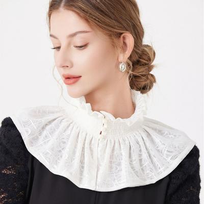 Verstellbarer falscher Kragen, geschichteter abnehmbarer Kragen, Schal, Cape, edles Spitzen-Halsband für Damen, falsche Kragen