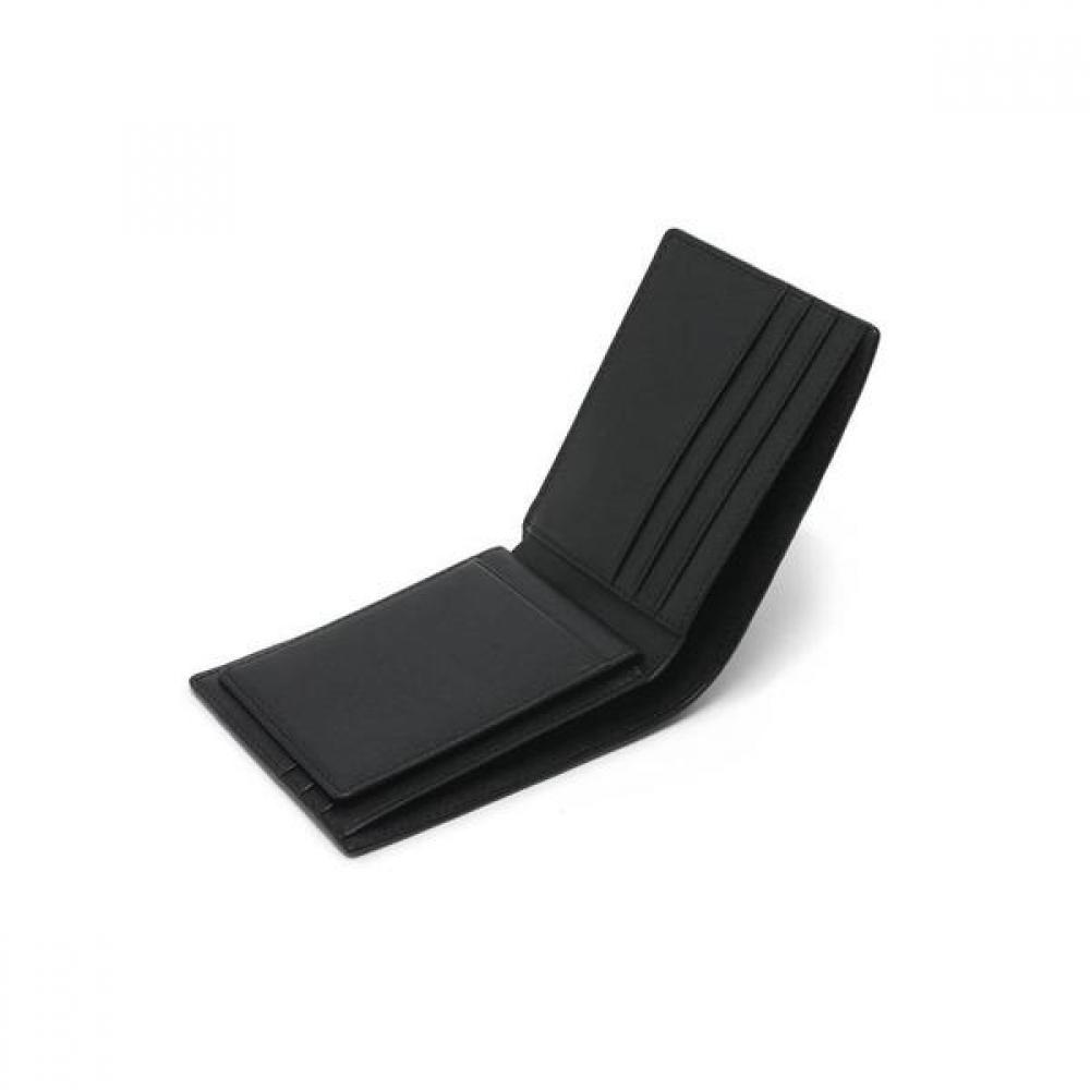 Daks Black Dd Logo Matte Leather Bifold Wallet Dbwa2f363
