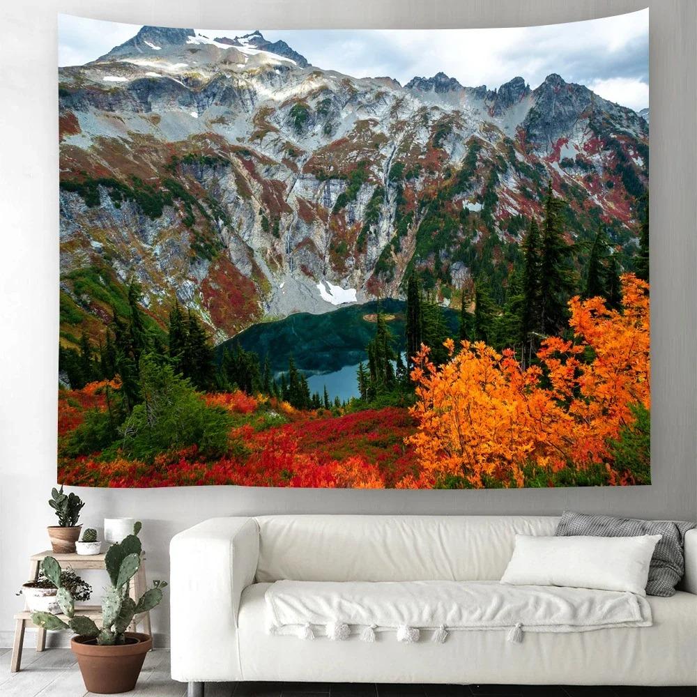 

Natural Scenery Lake Sunset Decorative Tapestry Home Wall Living Room Office Decorative Tapestry 74x94cm(29x37in)