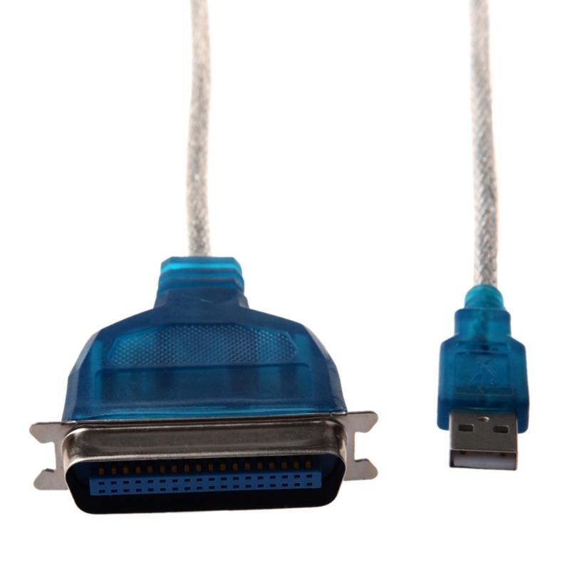Metal USB to IEEE 1284 Parallel Port Converters Cable For Vintages Printers For New PC No Driver Required