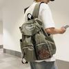 Women Solid Color Backpack Men Lightweight Travel Bag Large Capacity Backpack