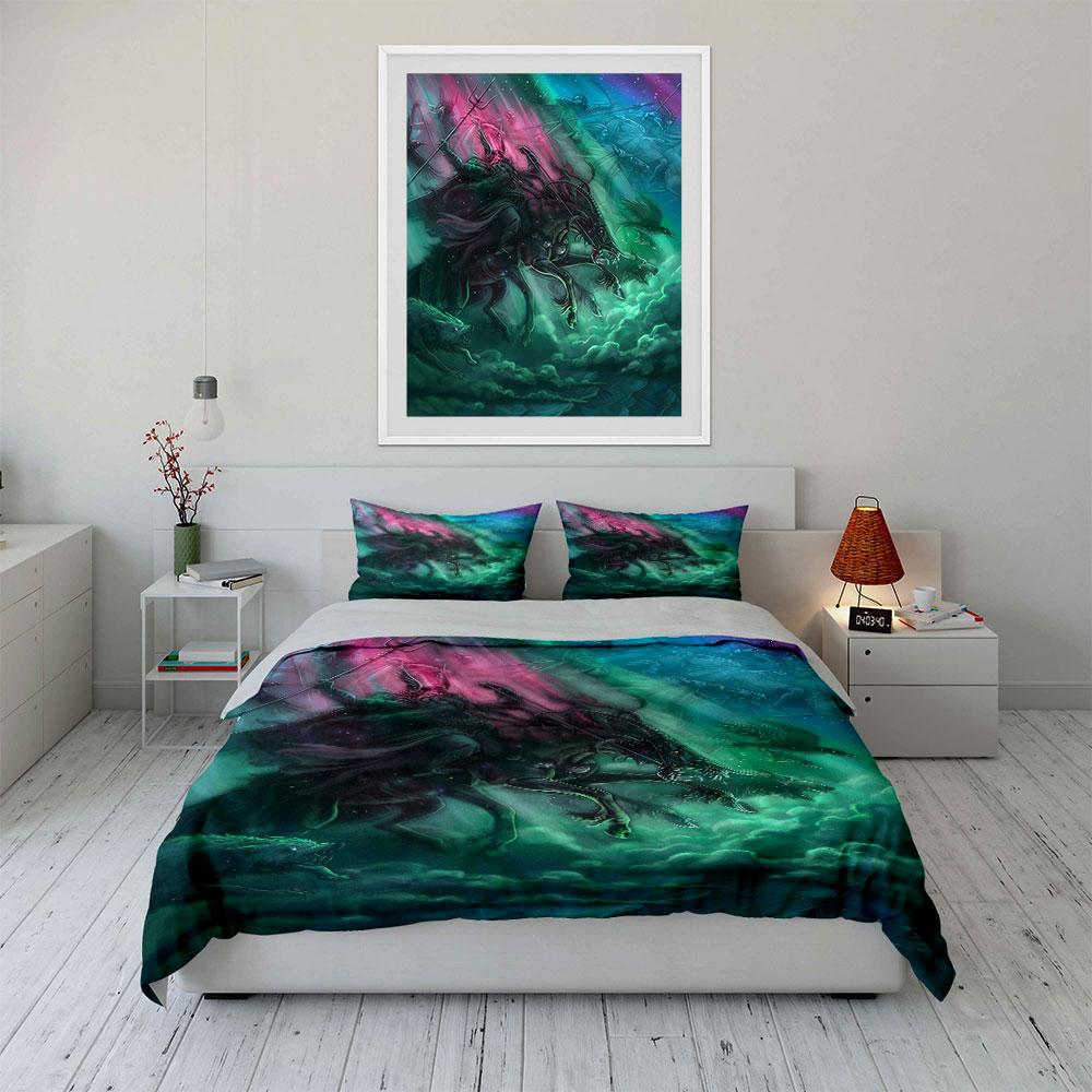 Dark horsemen with armor. Bedding sets Duvet cover sets Duvet covers Pillowcases(1 * Duvet Cover 2 * Pillowcases without duvet insert)