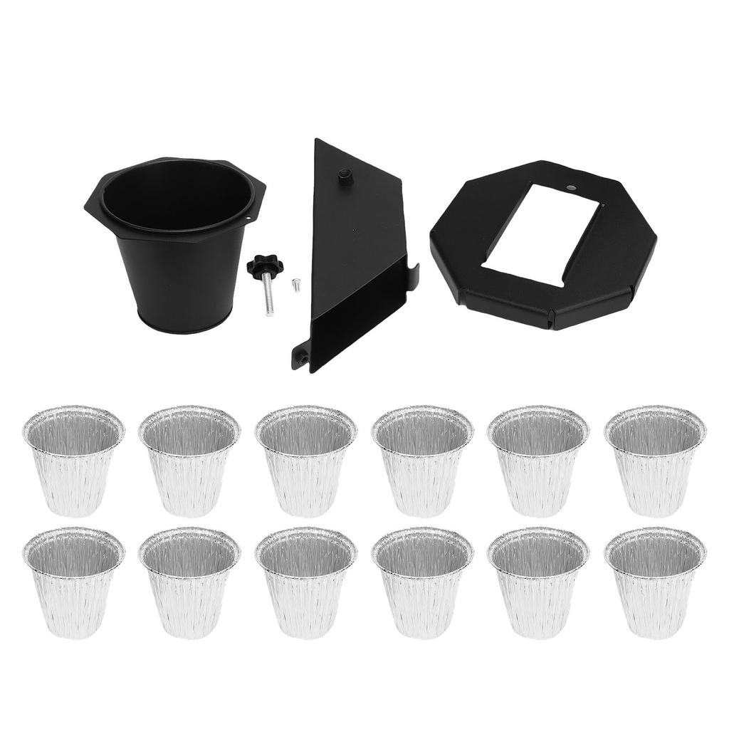 Smoker Grease Bucket Fit for Traeger Large Capacity Steel Grills Drip Bucket with Lid 12 Liners