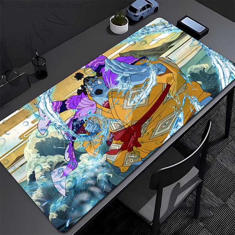 ONE PIECE Jinbe Gaming Mouse Pad Accessories Office Gamer Keyboard Desk Mat Non-Slip Laptop Ground Mat Large PC Carpet Mousepad