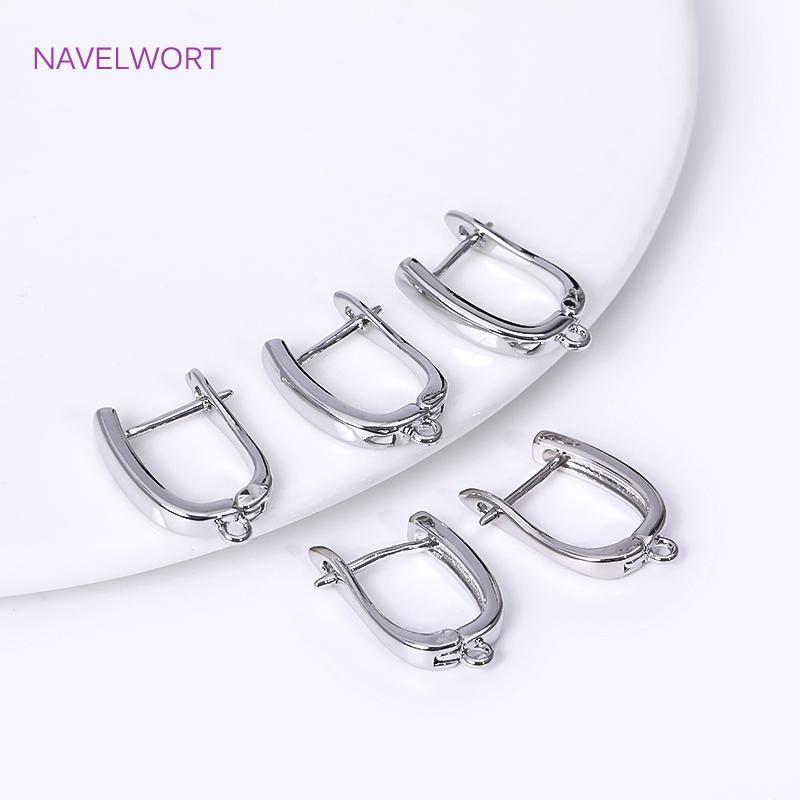 18K Gold Plated Brass Earring Hook Clasp,High Quality Ear Wire For Earring Making Findings,Accessories For Earrings