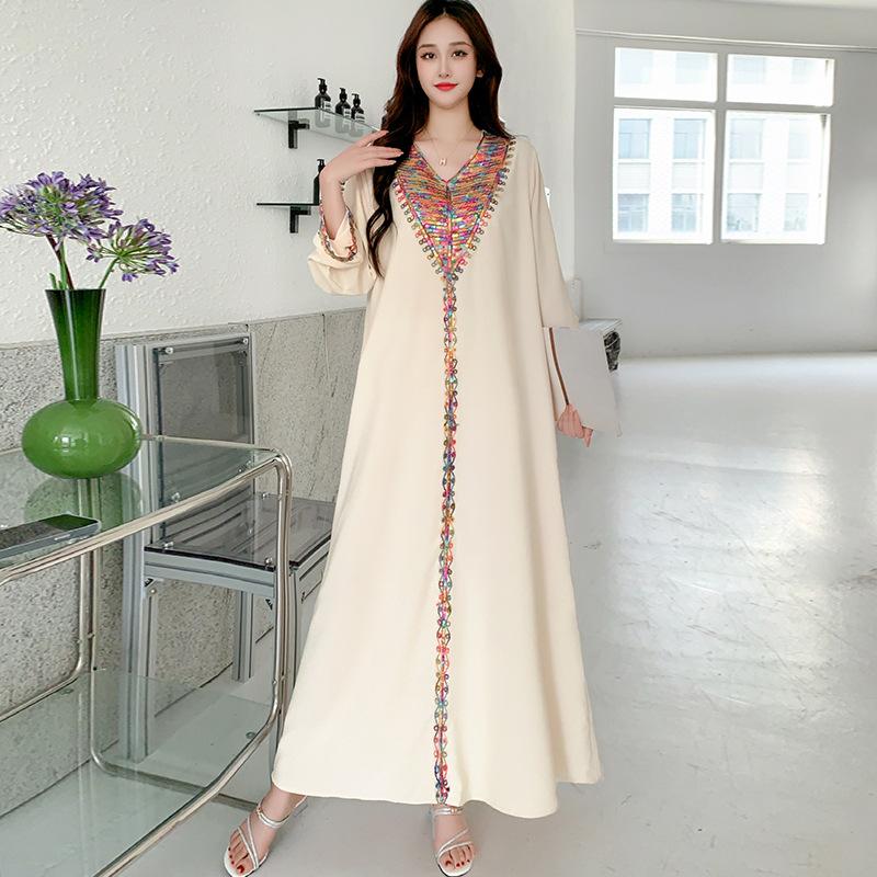

Long Sleeve Dress Loose Large Size Long Skirt average size (can be worn within 85kg)