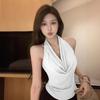 Cross-border Cowl Neck Halter Backless Camisole Top for Women